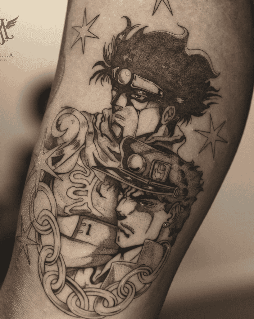 Star Platinum Jotaro JoJo’s Bizarre Adventure Tattoo