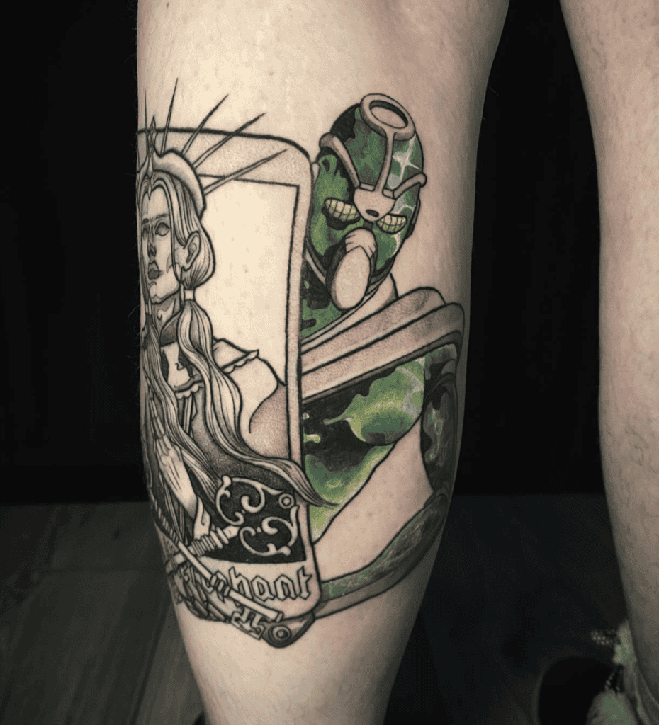 Hierophant Green JoJo’s Bizarre Adventure Tattoo