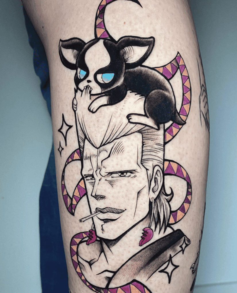 Jean Pierre Polnareff Iggy JoJo’s Bizarre Adventure Tattoo