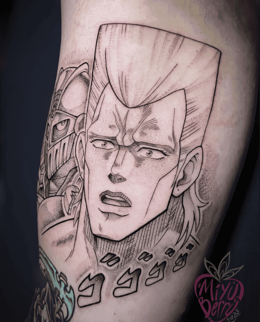 Jean Pierre Polnareff Shock JoJo’s Bizarre Adventure Tattoo