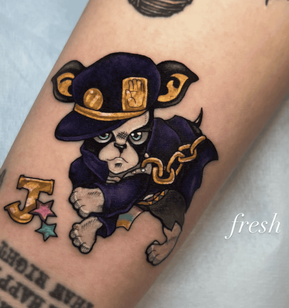 Iggy Jotaro JoJo’s Bizarre Adventure Tattoo