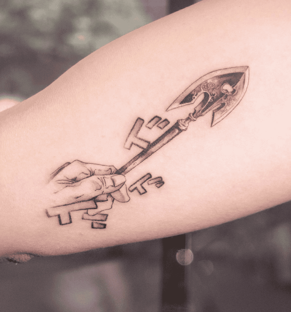 Stand Arrow Hold JoJo’s Bizarre Adventure Tattoo