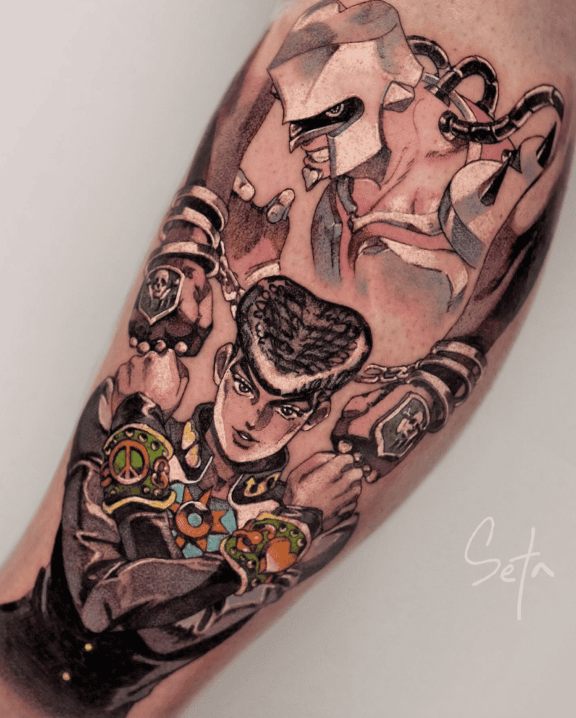Josuke Higashikata Pose JoJo’s Bizarre Adventure Tattoo