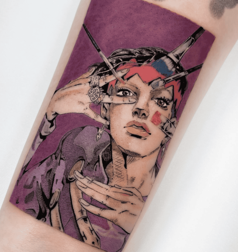 Rohan Kishibe Painting JoJo’s Bizarre Adventure Tattoo