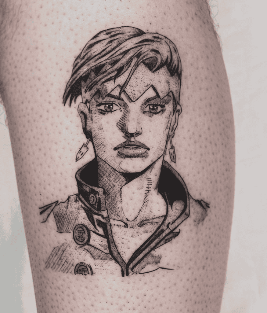 Rohan Kishibe Portrait JoJo’s Bizarre Adventure Tattoo