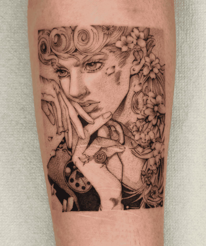 Giorno Giovanna Kiss JoJo’s Bizarre Adventure Tattoo