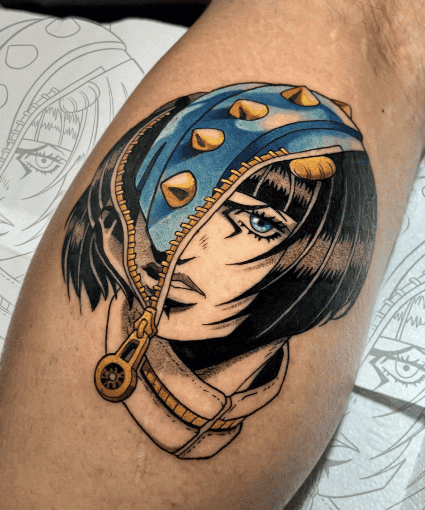 Sticky Fingers Zip JoJo’s Bizarre Adventure Tattoo