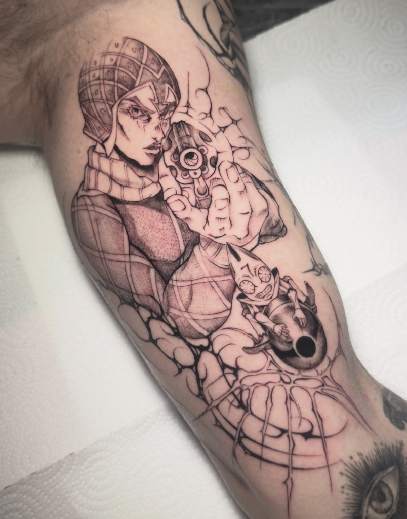 Guido Mista Gun JoJo’s Bizarre Adventure Tattoo