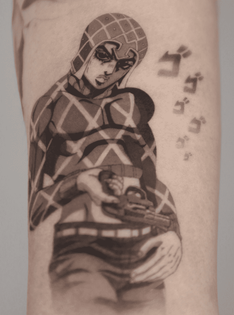 Guido Mista Pose JoJo’s Bizarre Adventure Tattoo