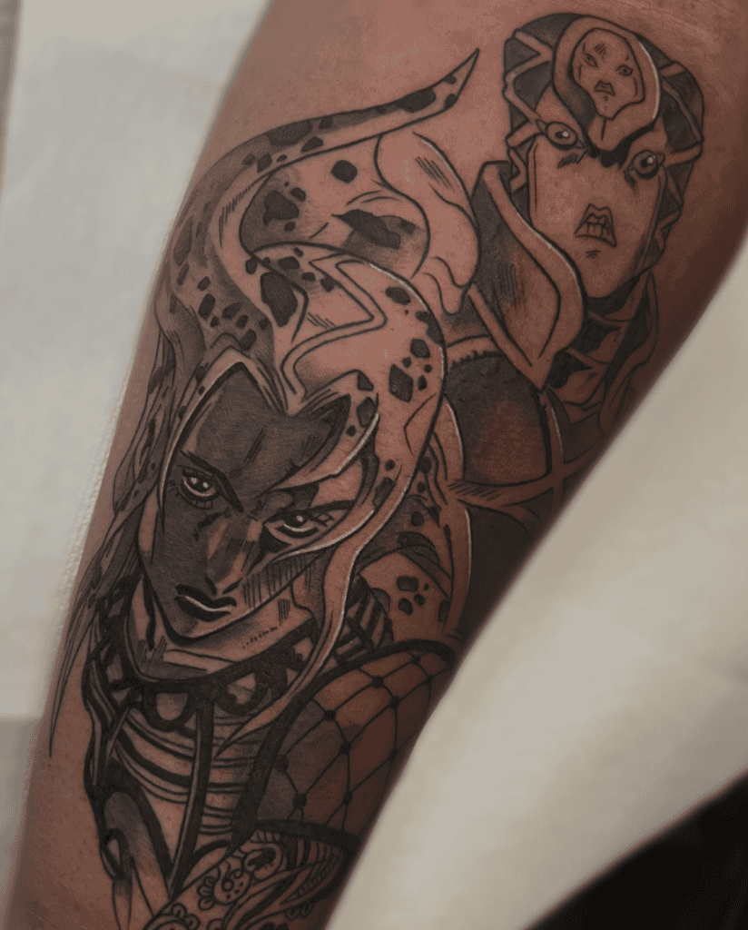 Diavolo Crimson JoJo’s Bizarre Adventure Tattoo