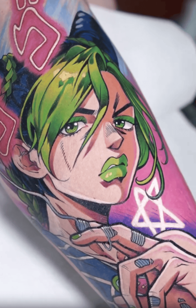 Jolyne Cujoh Pose JoJo’s Bizarre Adventure Tattoo
