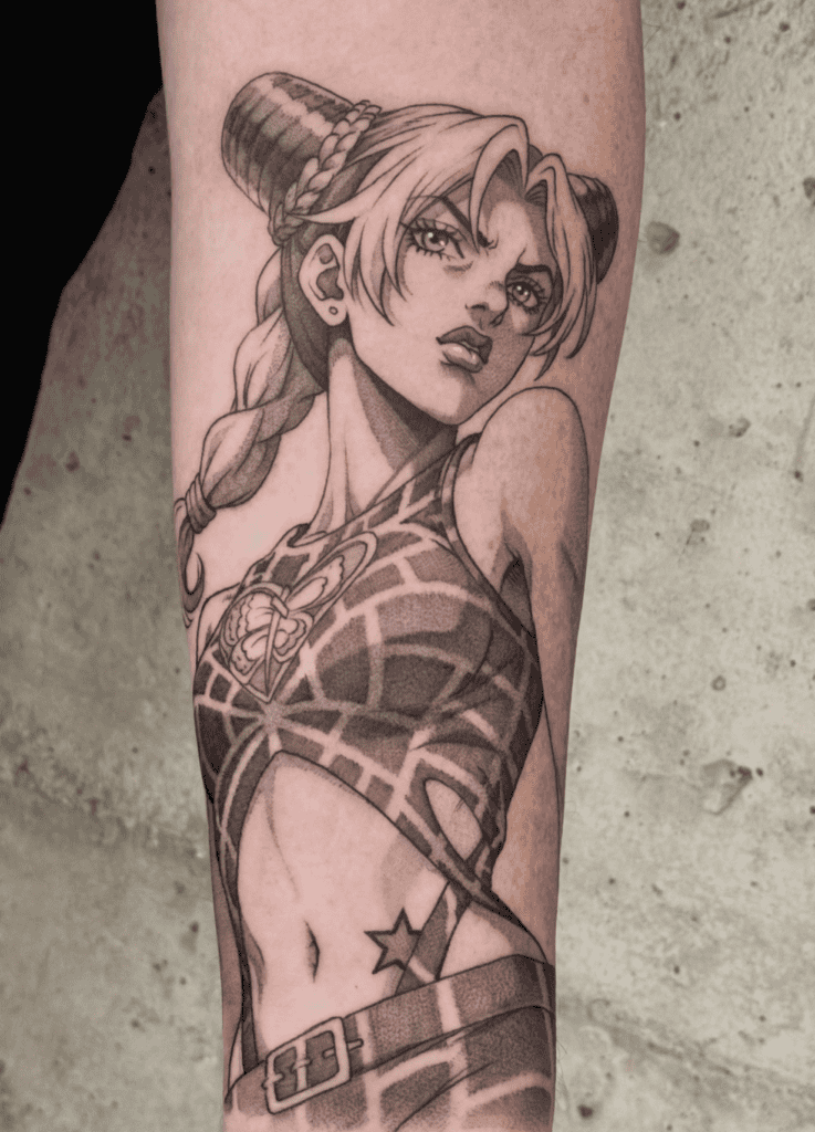 Jolyne Cujoh Stance JoJo’s Bizarre Adventure Tattoo
