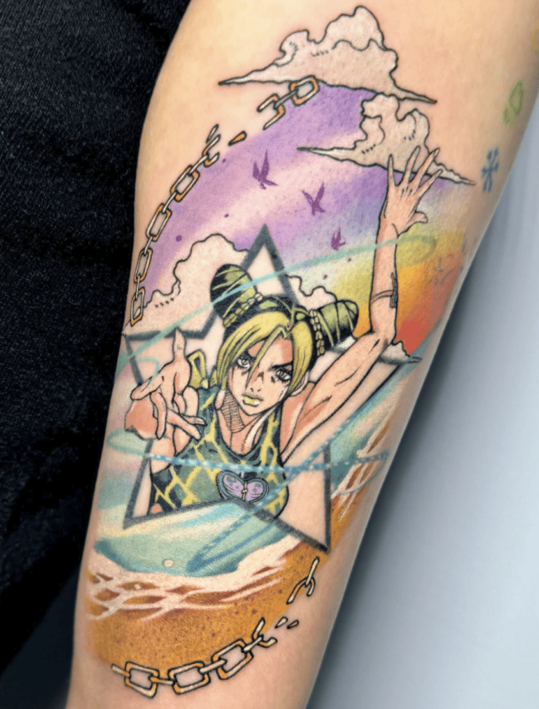Jolyne Cujoh Star JoJo’s Bizarre Adventure Tattoo