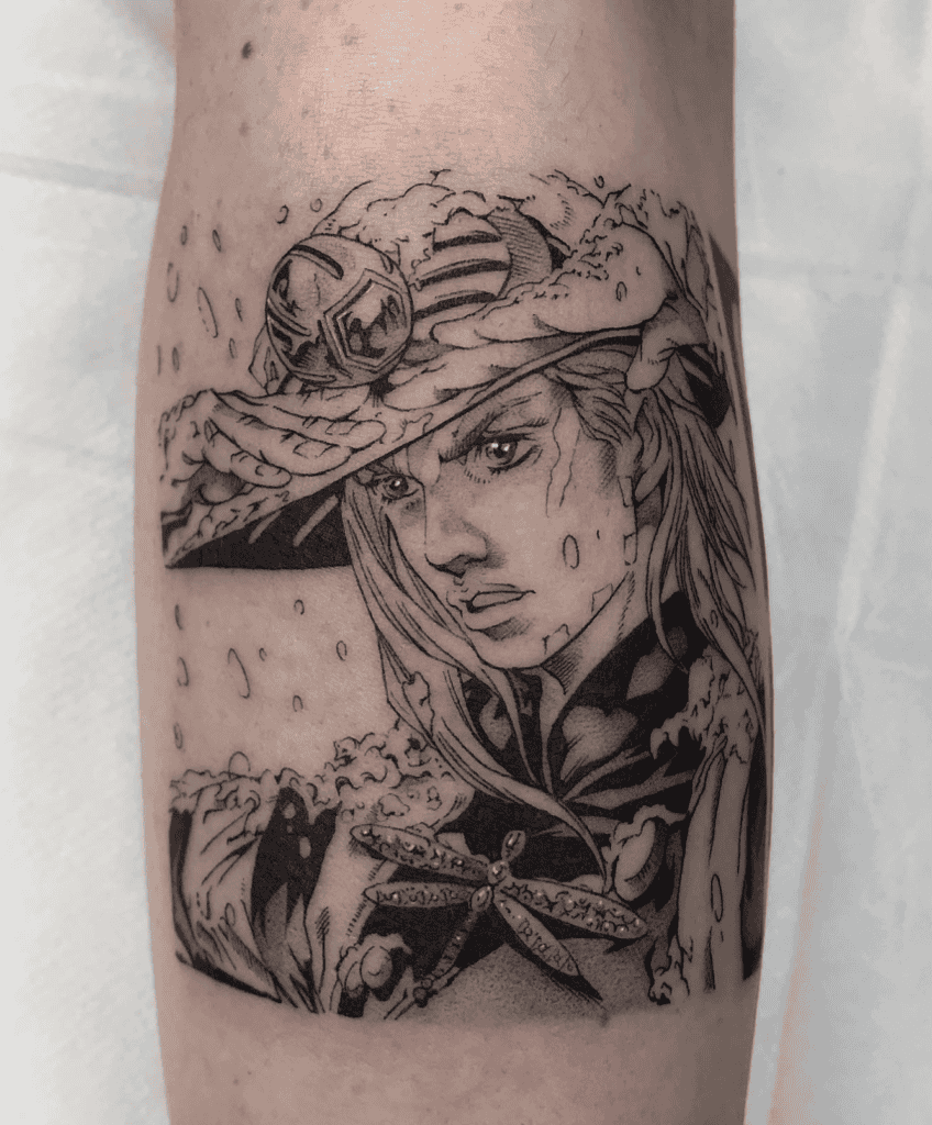 Gyro Zeppeli Pose JoJo’s Bizarre Adventure Tattoo