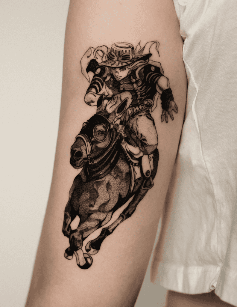 Gyro Zeppeli Ride JoJo’s Bizarre Adventure Tattoo