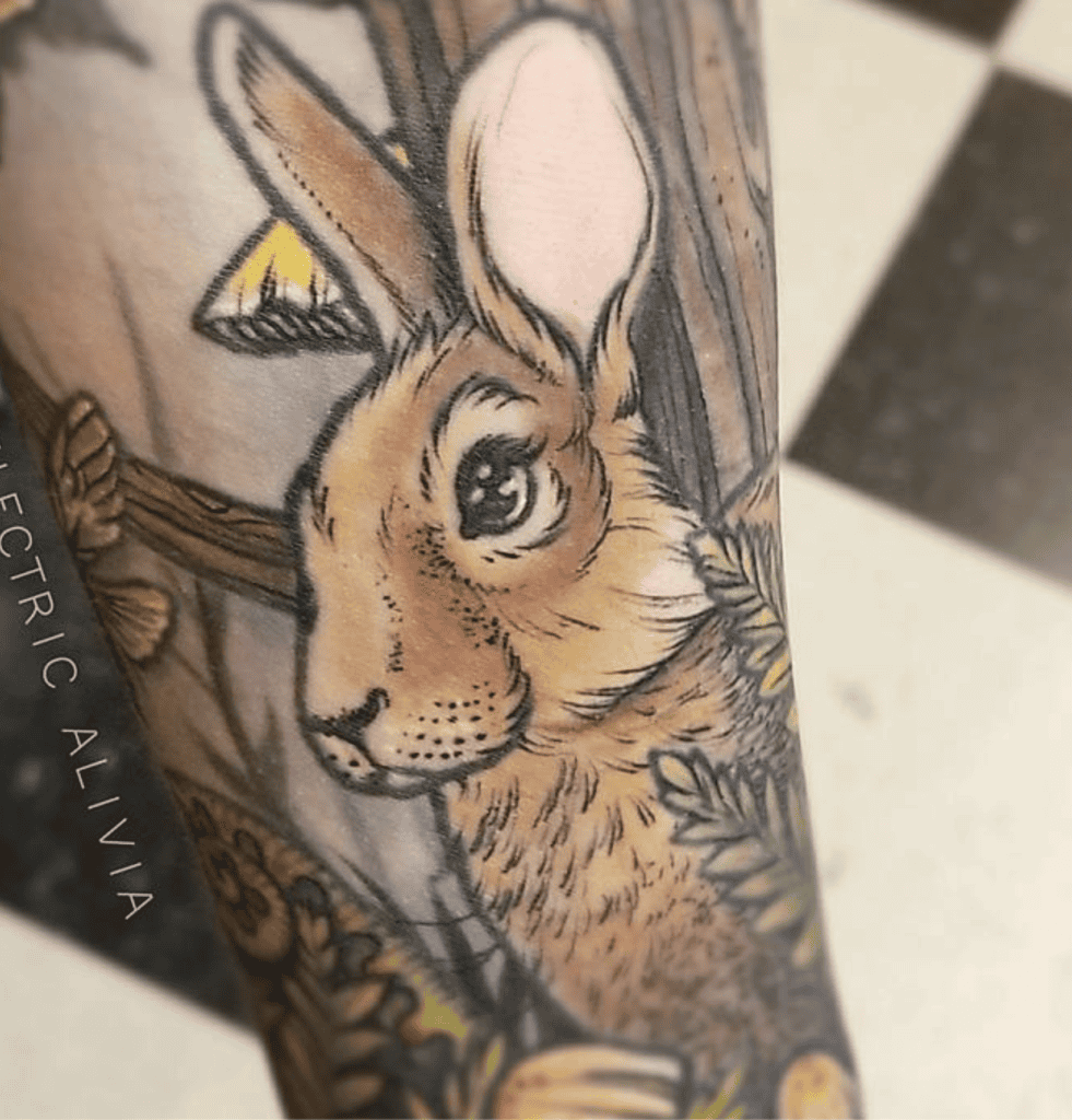 Eastern Cottontail Rabbit Tattoo
