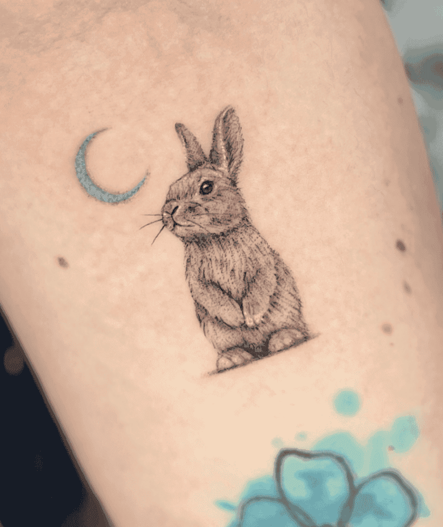 European Rabbit Stance Tattoo