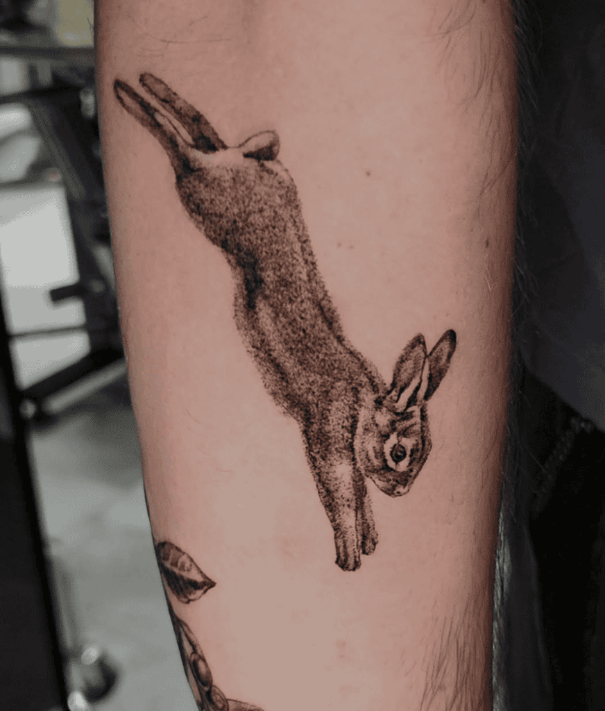 Mountain Cottontail Dive Rabbit Tattoo