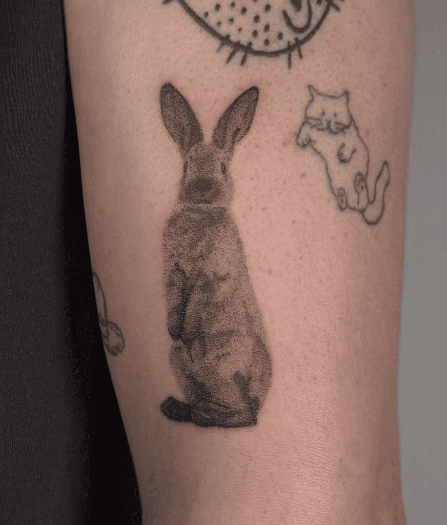 Mountain Cottontail Rabbit Tattoo