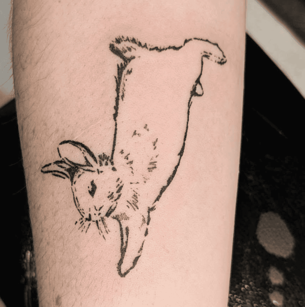Marsh Rabbit Simple Tattoo