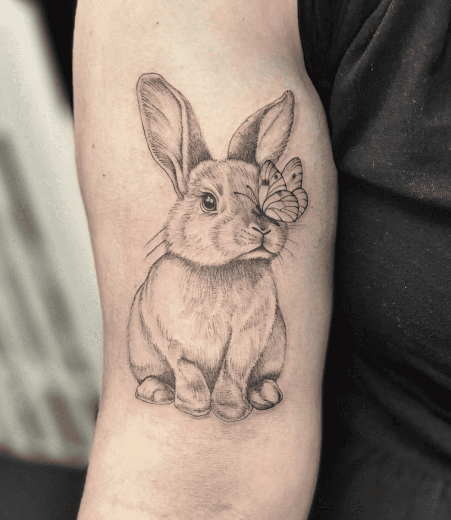 Brush Rabbit Tattoo