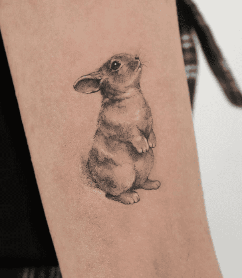 Volcano Rabbit Tattoo