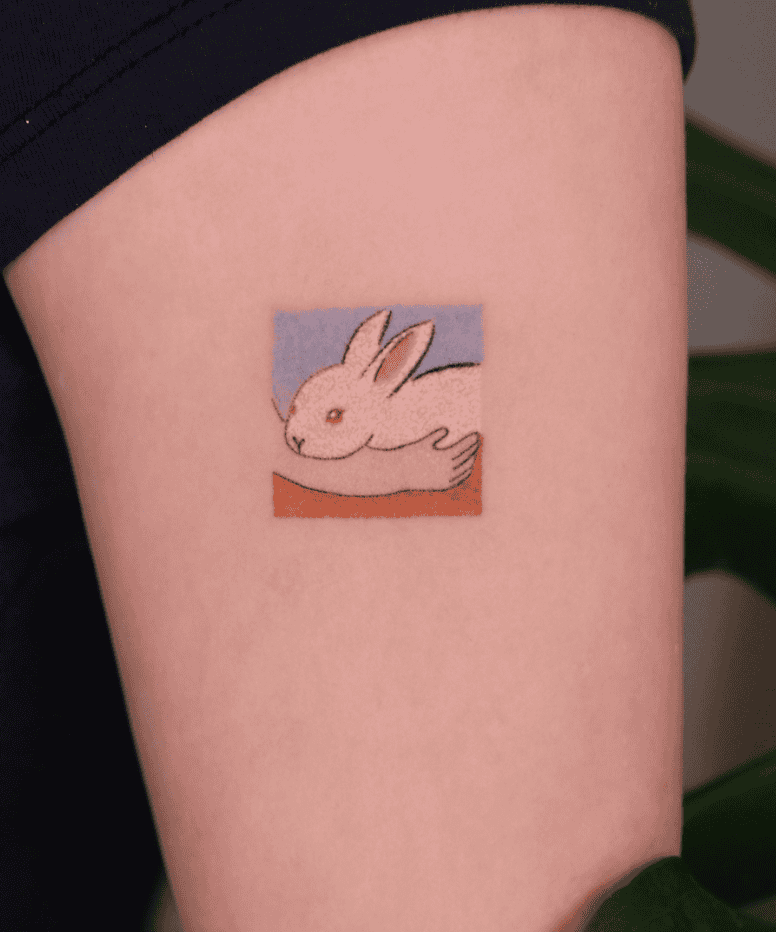 Beveren Rabbit Frame Tattoo