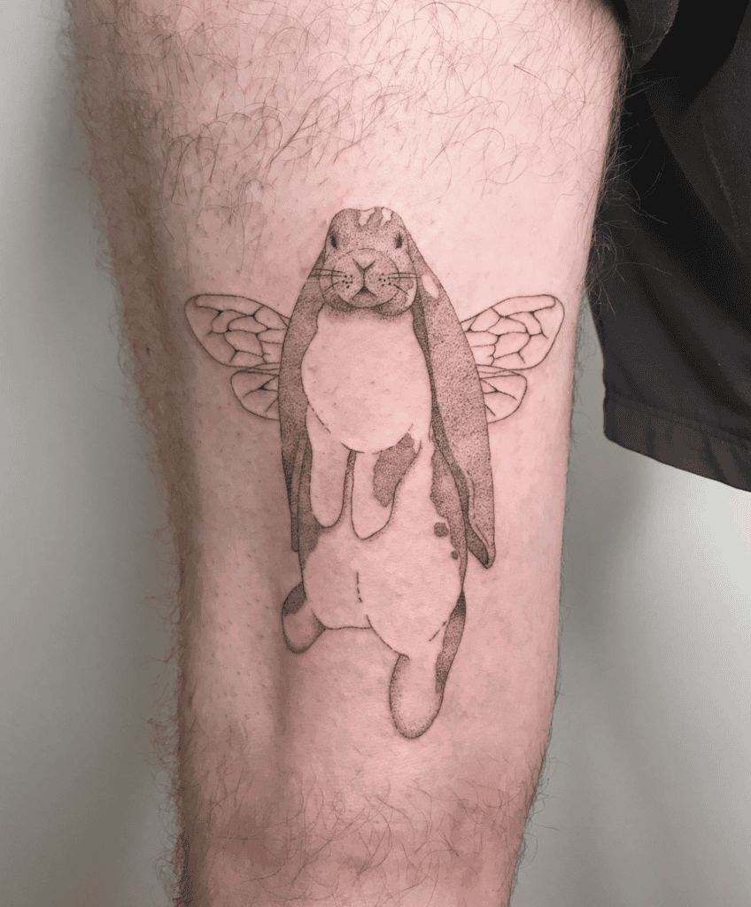 English Lop Rabbit Tattoo