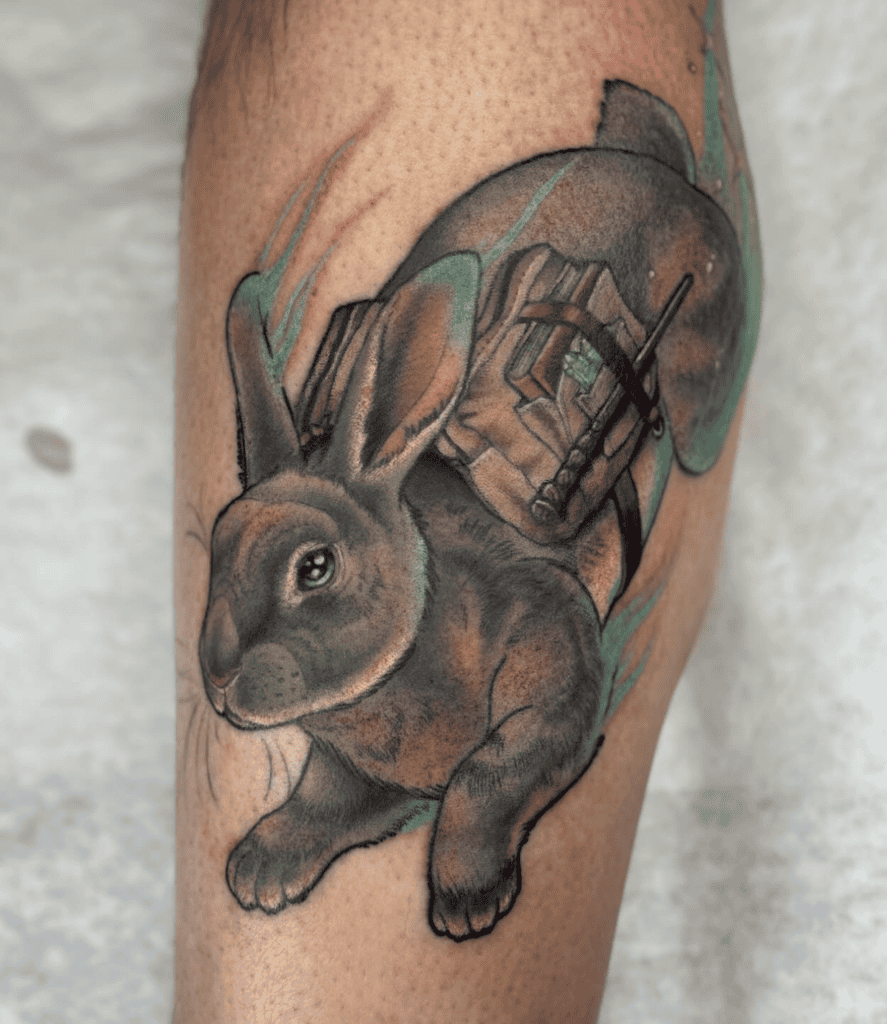 Mini Rex Rabbit Tattoo