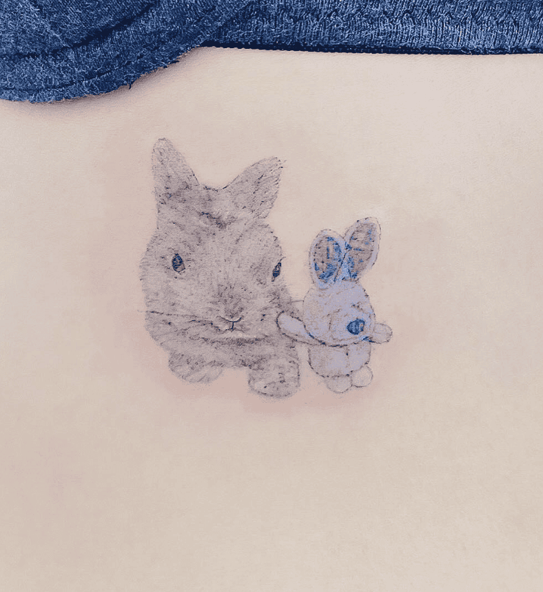 Netherland Dwarf Rabbit Tattoo