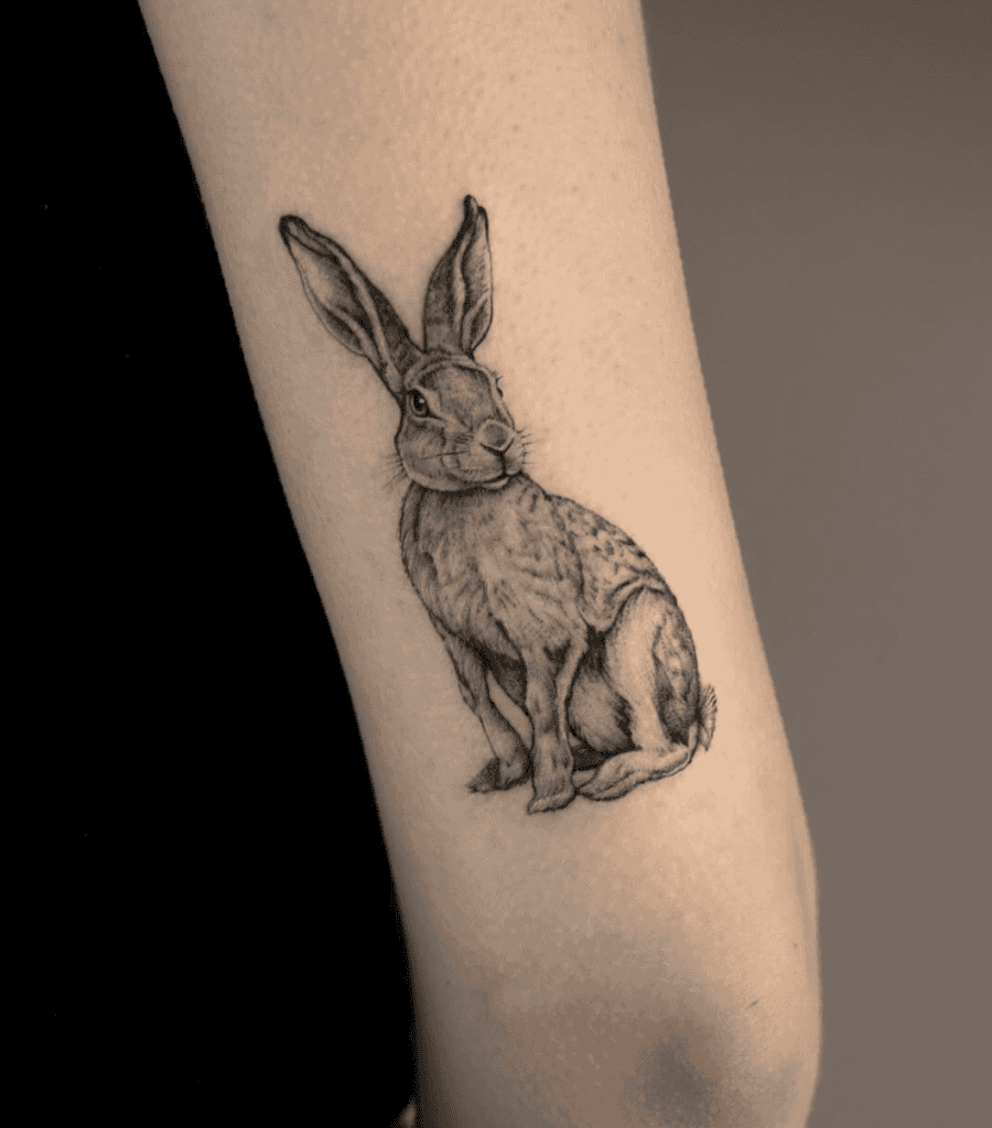 Belgian Hare Sit Tattoov