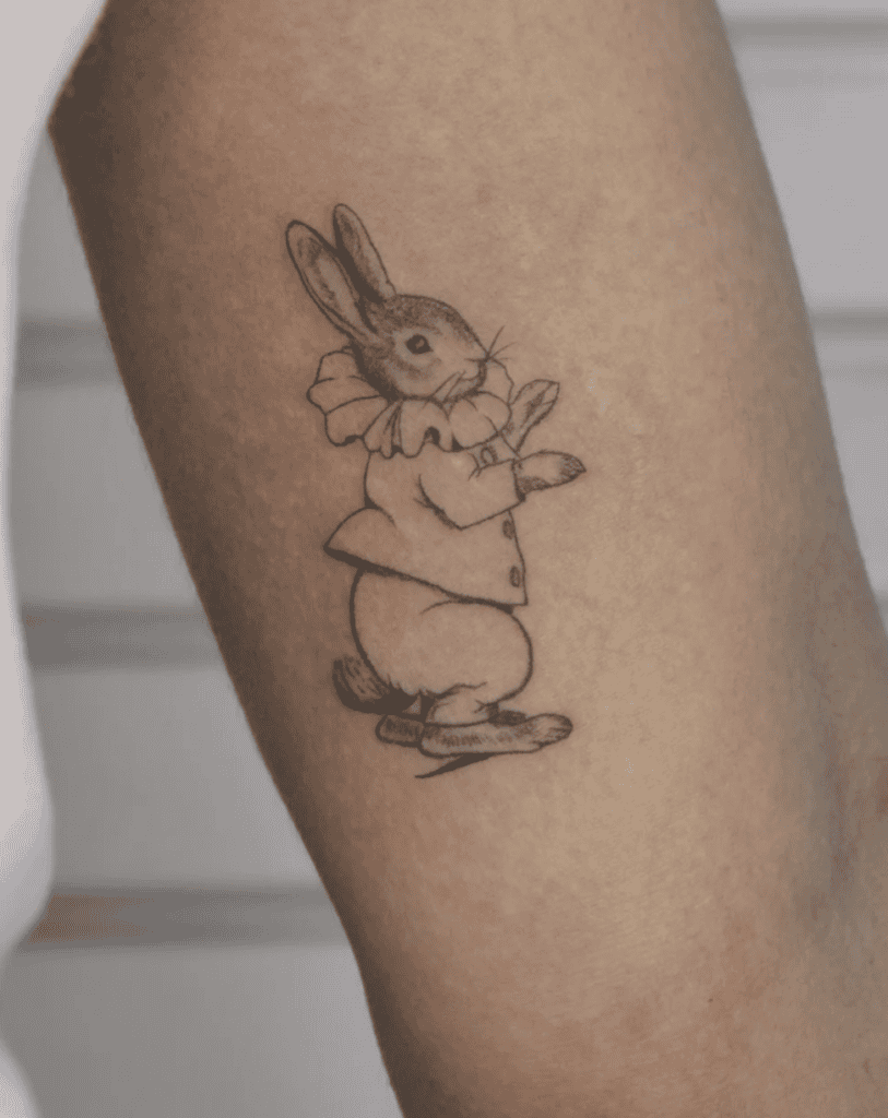 Peter Rabbit Pose Tattoo