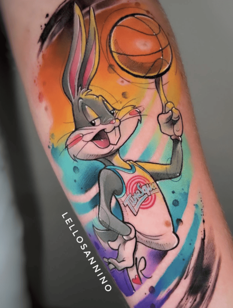 Bugs Bunny Basketball Rabbit Tattoo