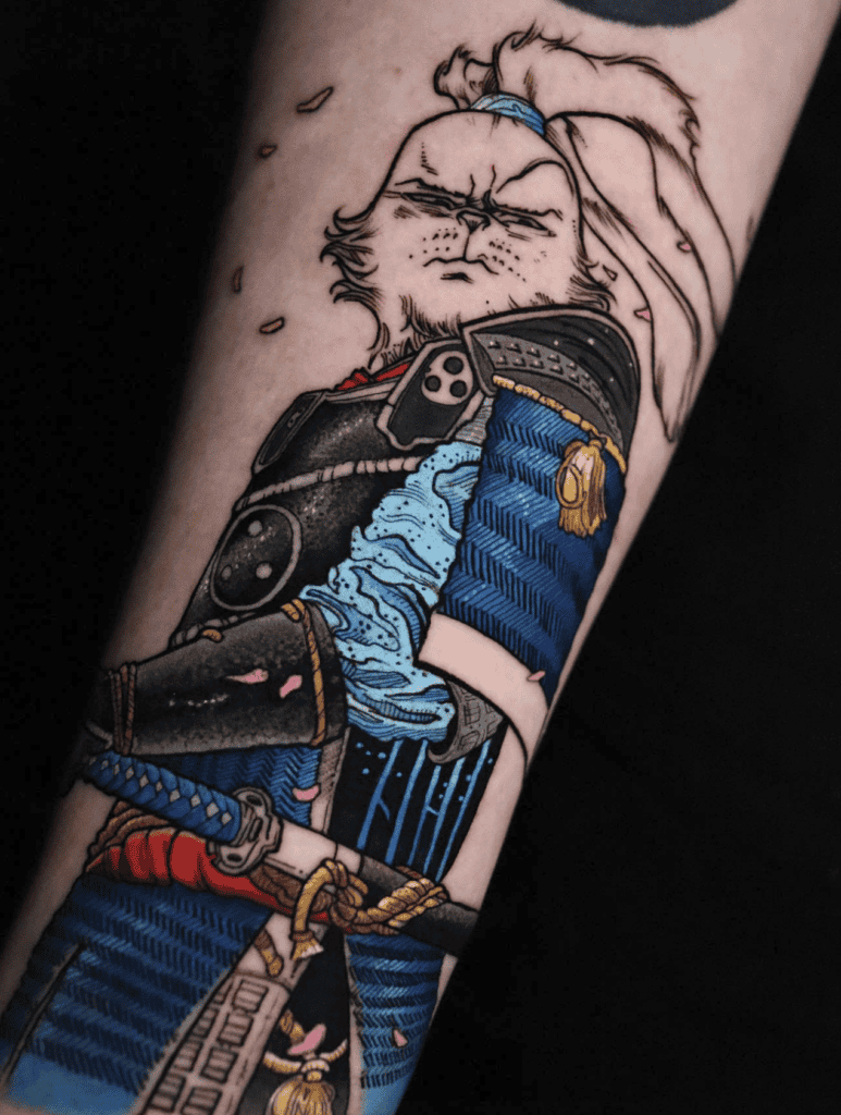 Usagi Yojimbo Pose Rabbit Tattoo