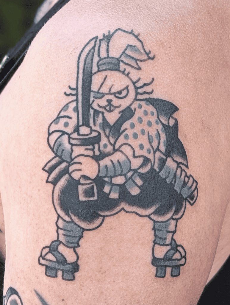 Usagi Yojimbo Simple Rabbit Tattoo