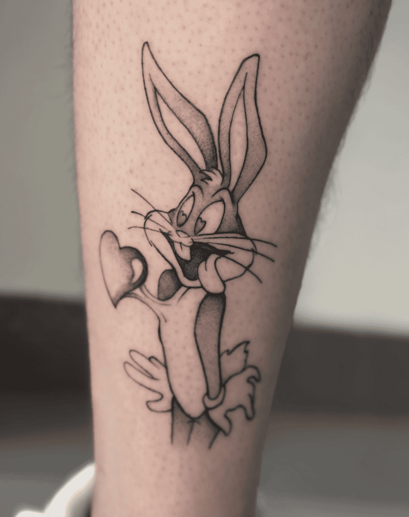 Bugs Bunny Heart Looney Tunes Tattoo