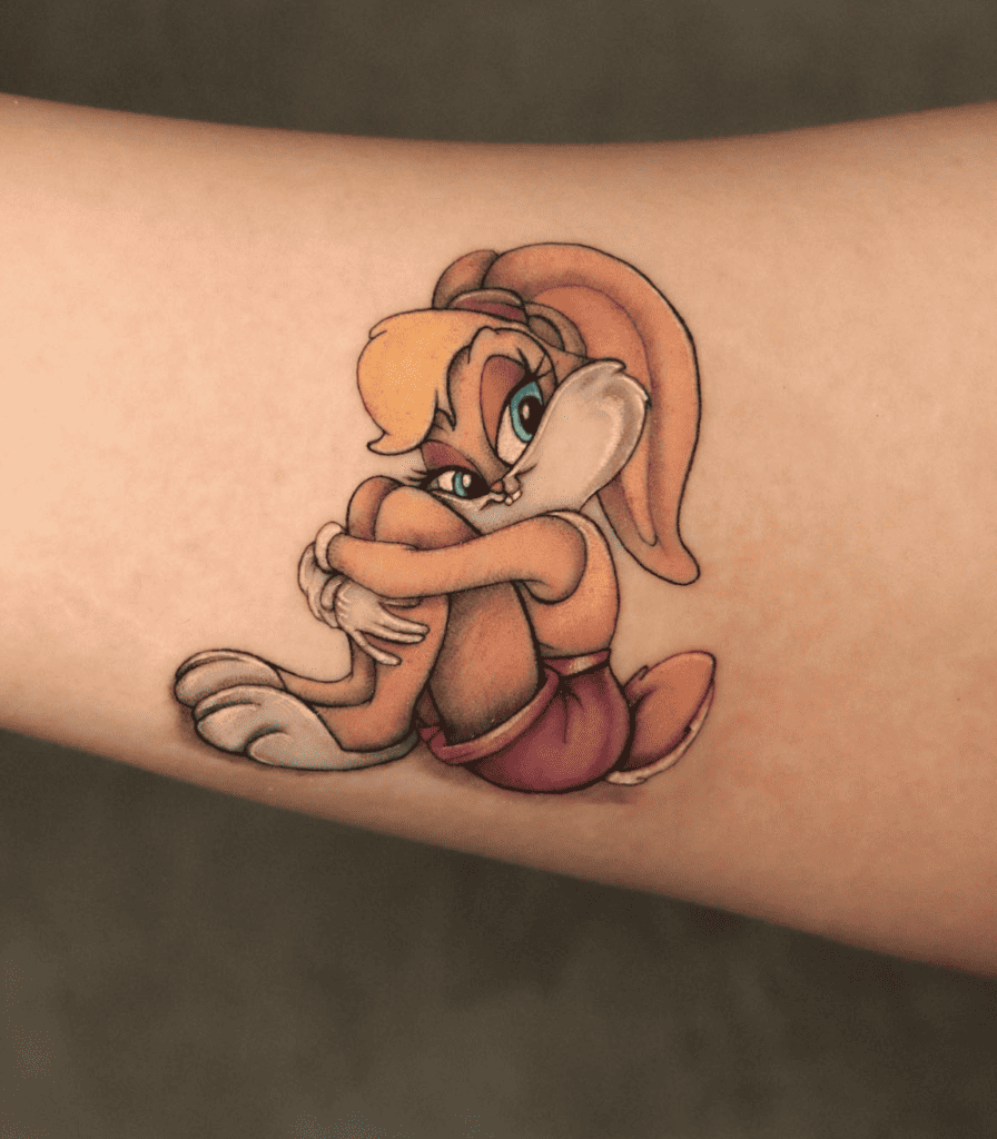 Lola Bunny Sit Looney Tunes Tattoo