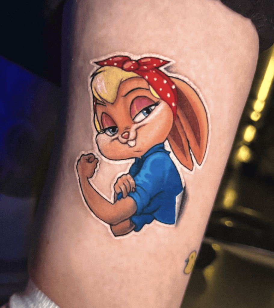 Lola Bunny Strength Looney Tunes Tattoo