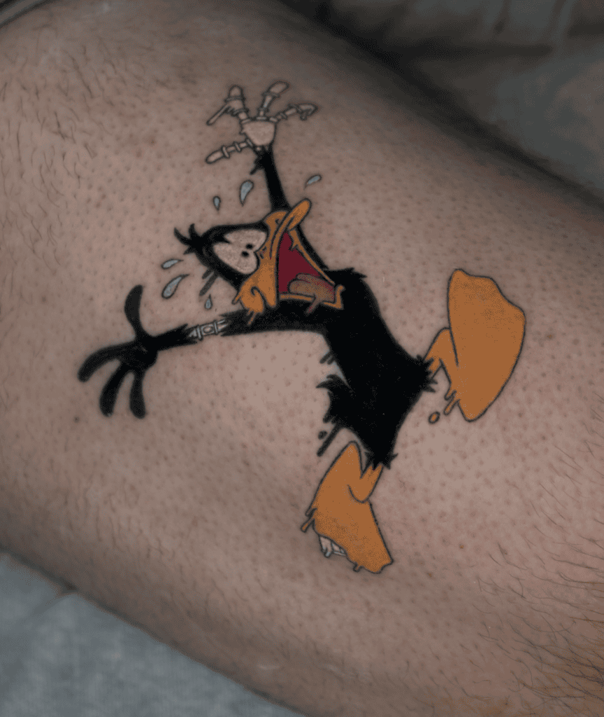 Daffy Duck Melt Looney Tunes Tattoo