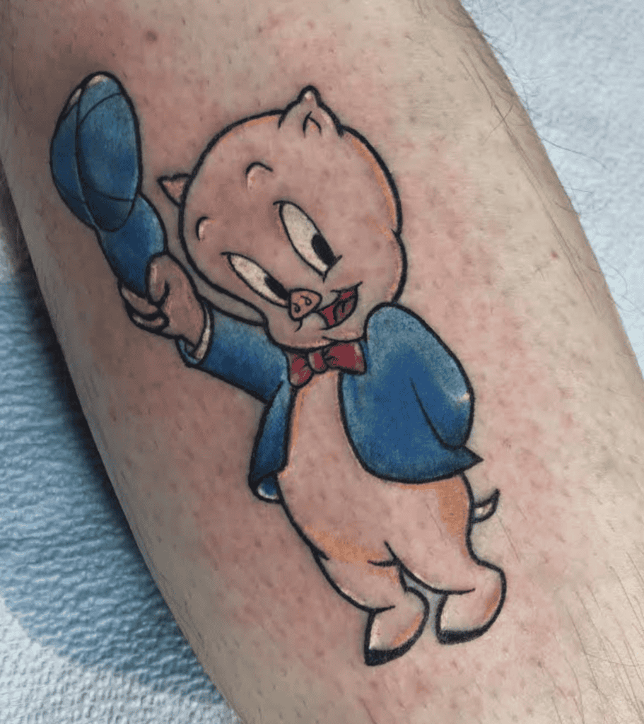 Porky Pig Looney Tunes Tattoo