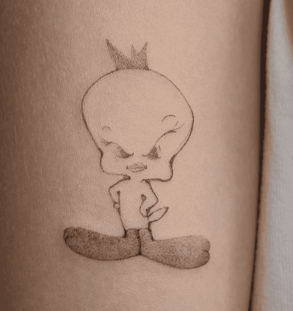 Tweety Angry Looney Tunes Tattoo