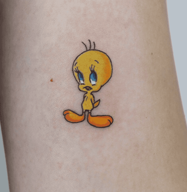 Tweety Cute Looney Tunes Tattoo