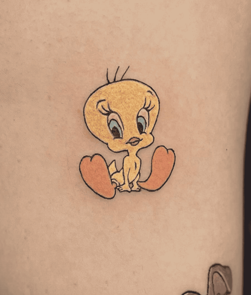 Tweety Sit Looney Tunes Tattoo