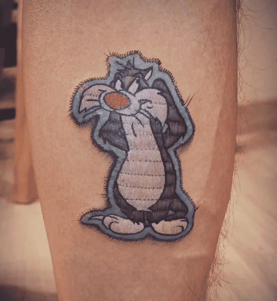 Sylvester Patch Looney Tunes Tattoo