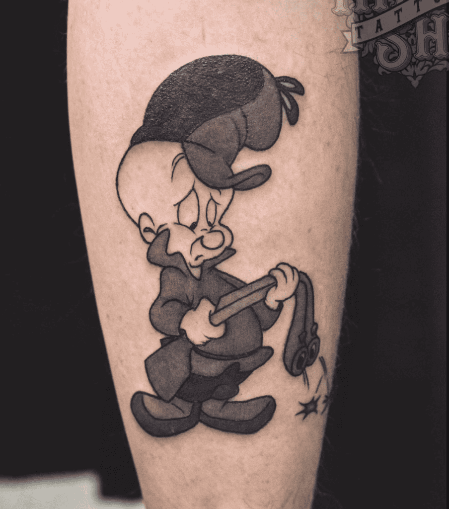 Elmer Fudd Limp Looney Tunes Tattoo