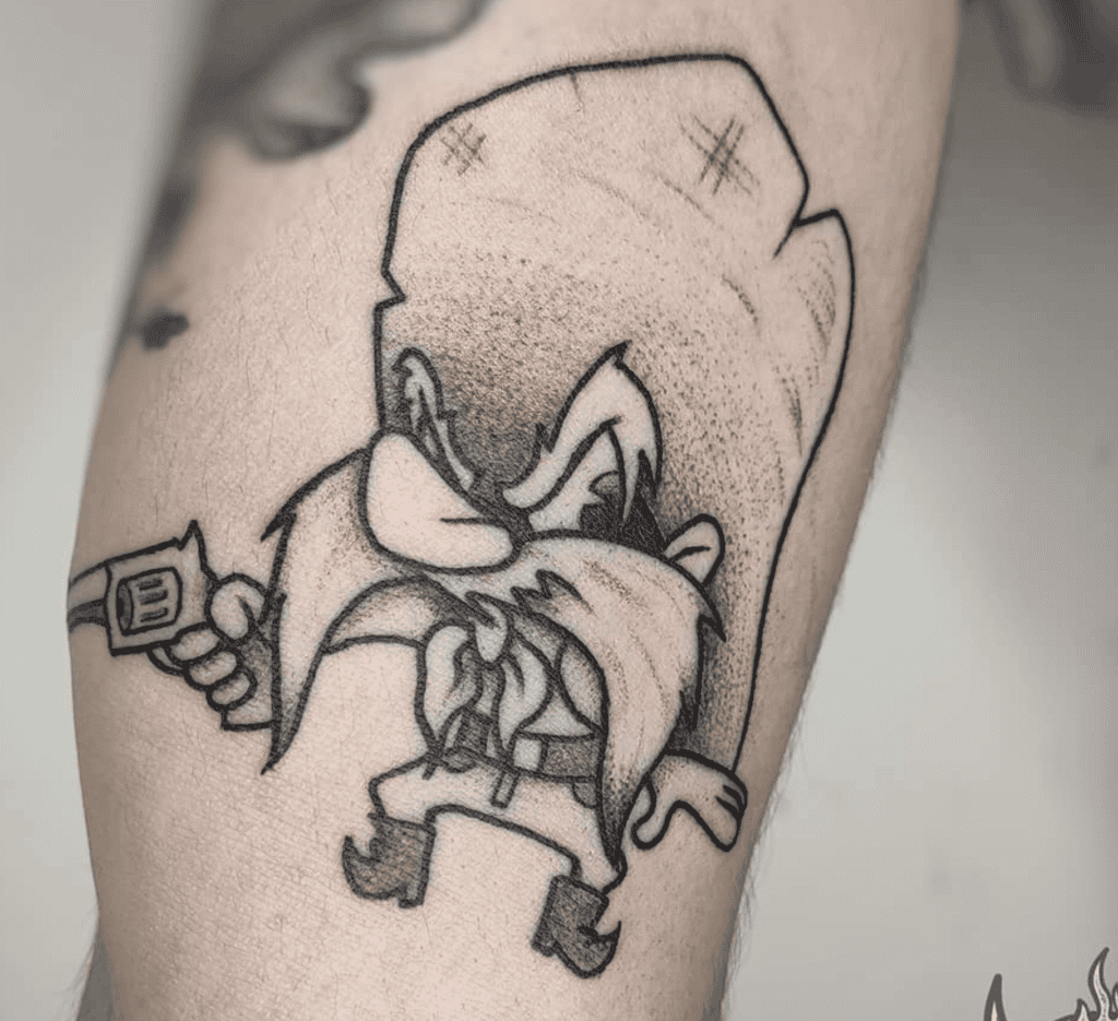 Yosemite Sam Alt Looney Tunes Tattoo