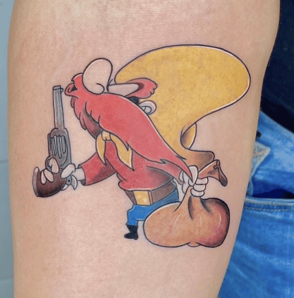 Yosemite Sam Blow Looney Tunes Tattoo