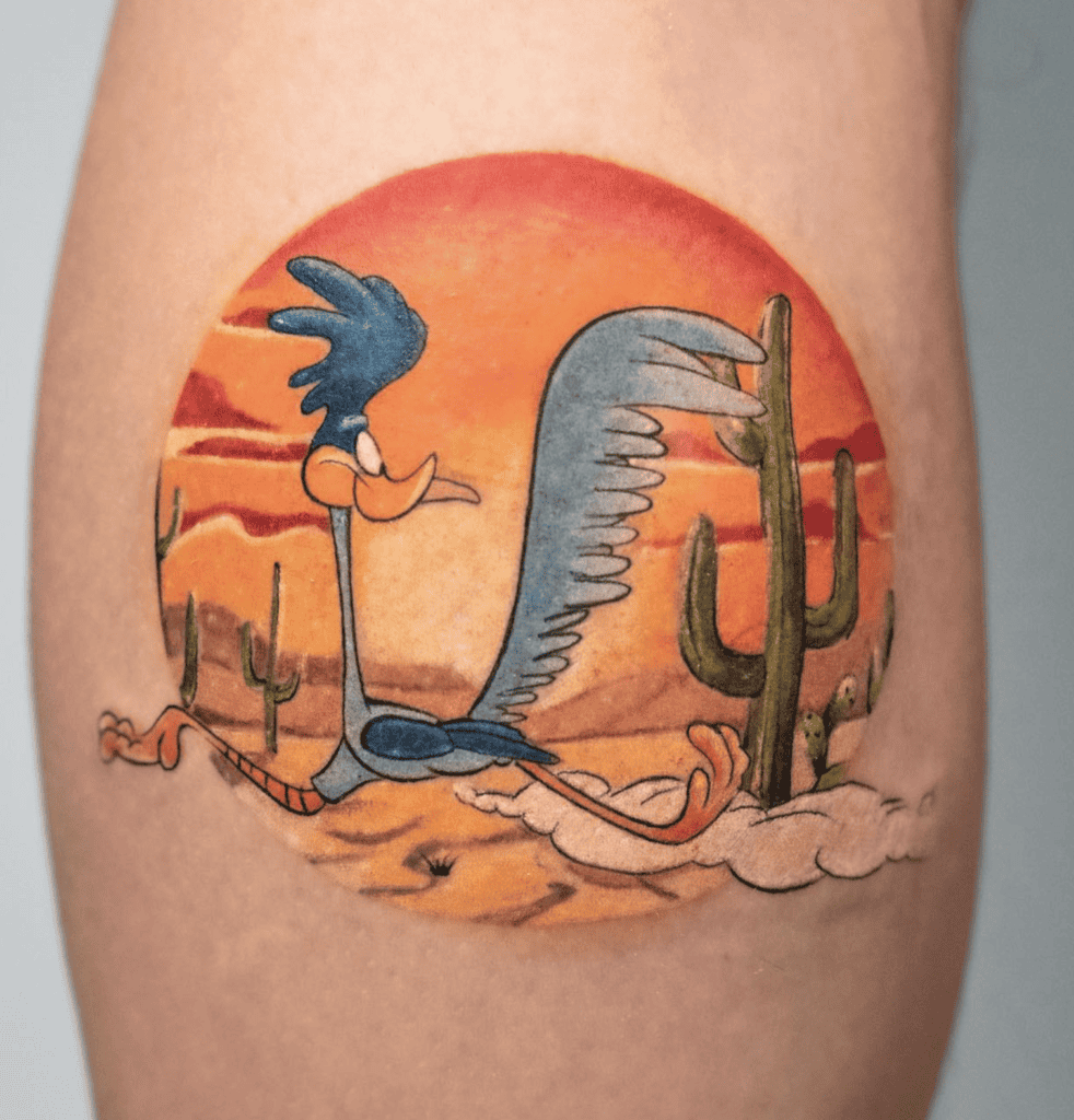 Road Runner Dash Looney Tunes Tattoo