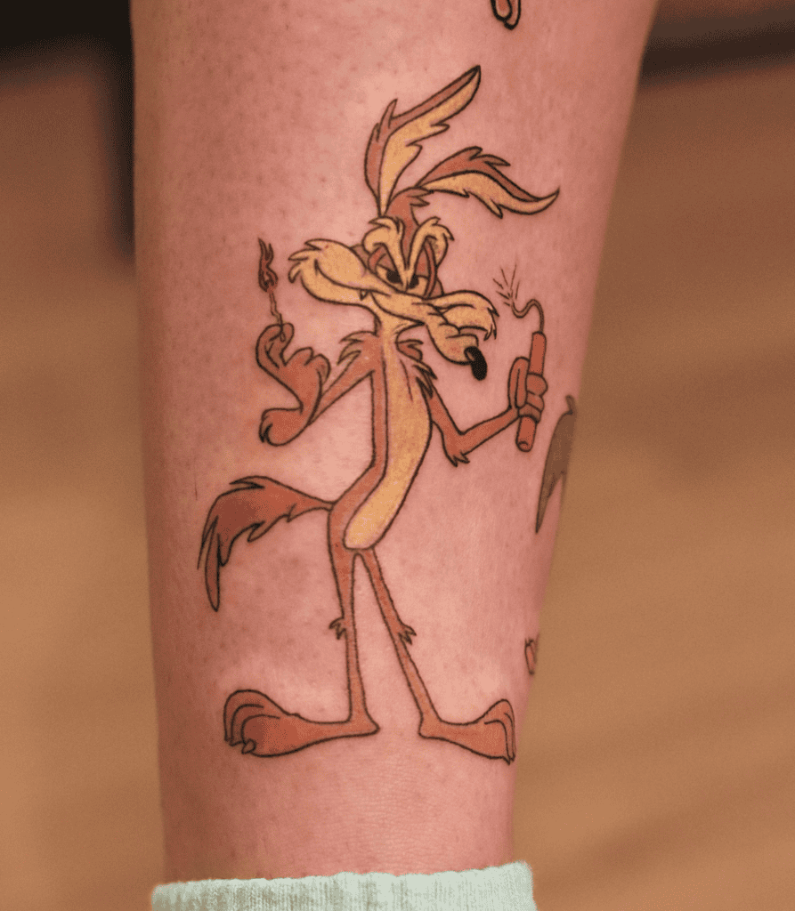 Wile E. Coyote Dynamite Looney Tunes Tattoo