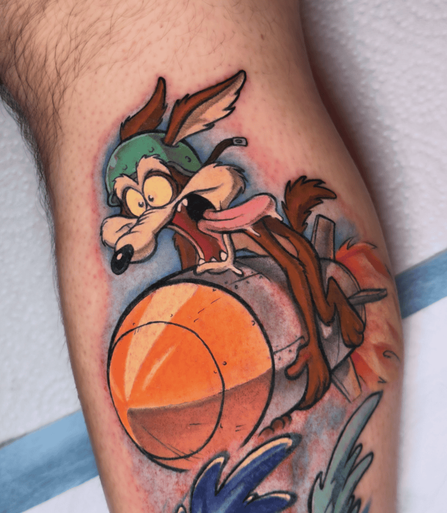 Wile E. Coyote Rocket Looney Tunes Tattoo